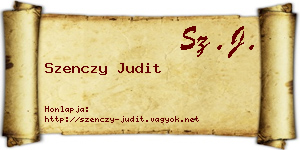 Szenczy Judit névjegykártya